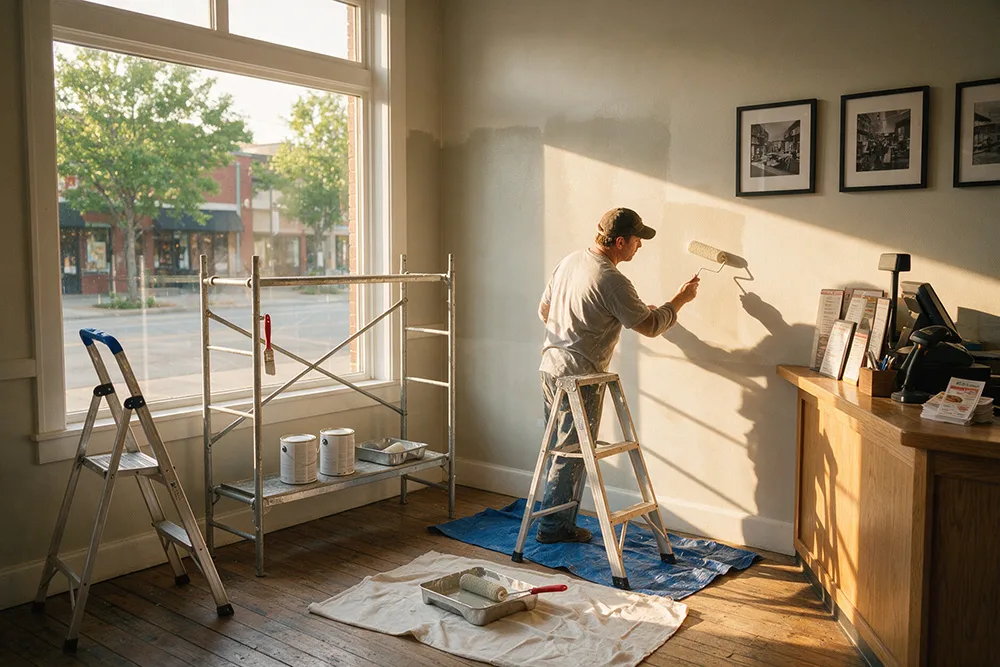 How Professional Painters Repaint a Working Business Without Shutting It Down