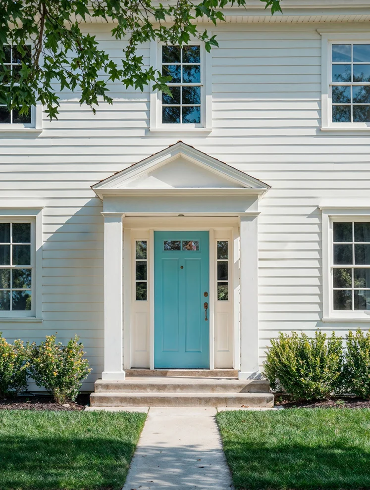 Newly painted residential exterior